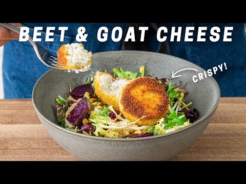 Crispy baked goat cheese and beet salad, from the video