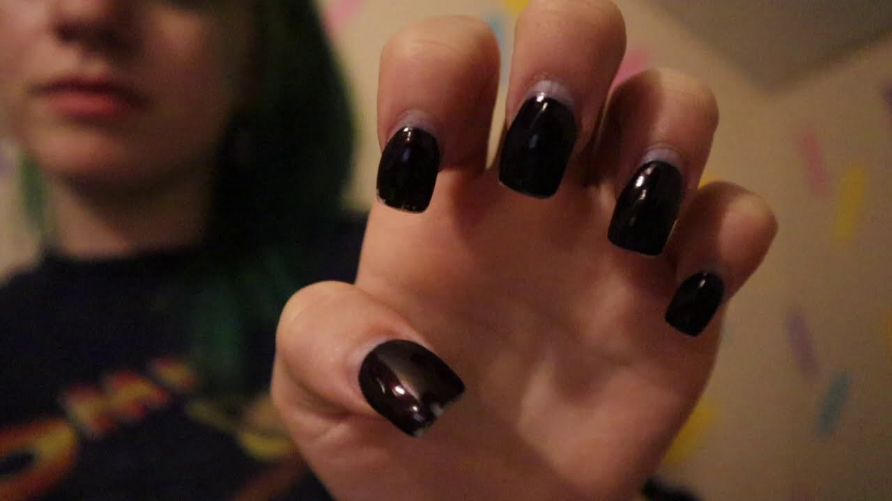 biting my fake nails/ASMR