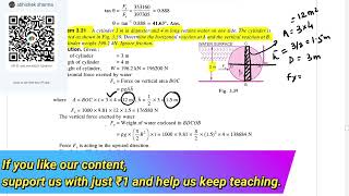 Fluid Mechanics Chapter 3 | Example 3.31 Solution | Hydrostatic Forces Explained Step-by-Step