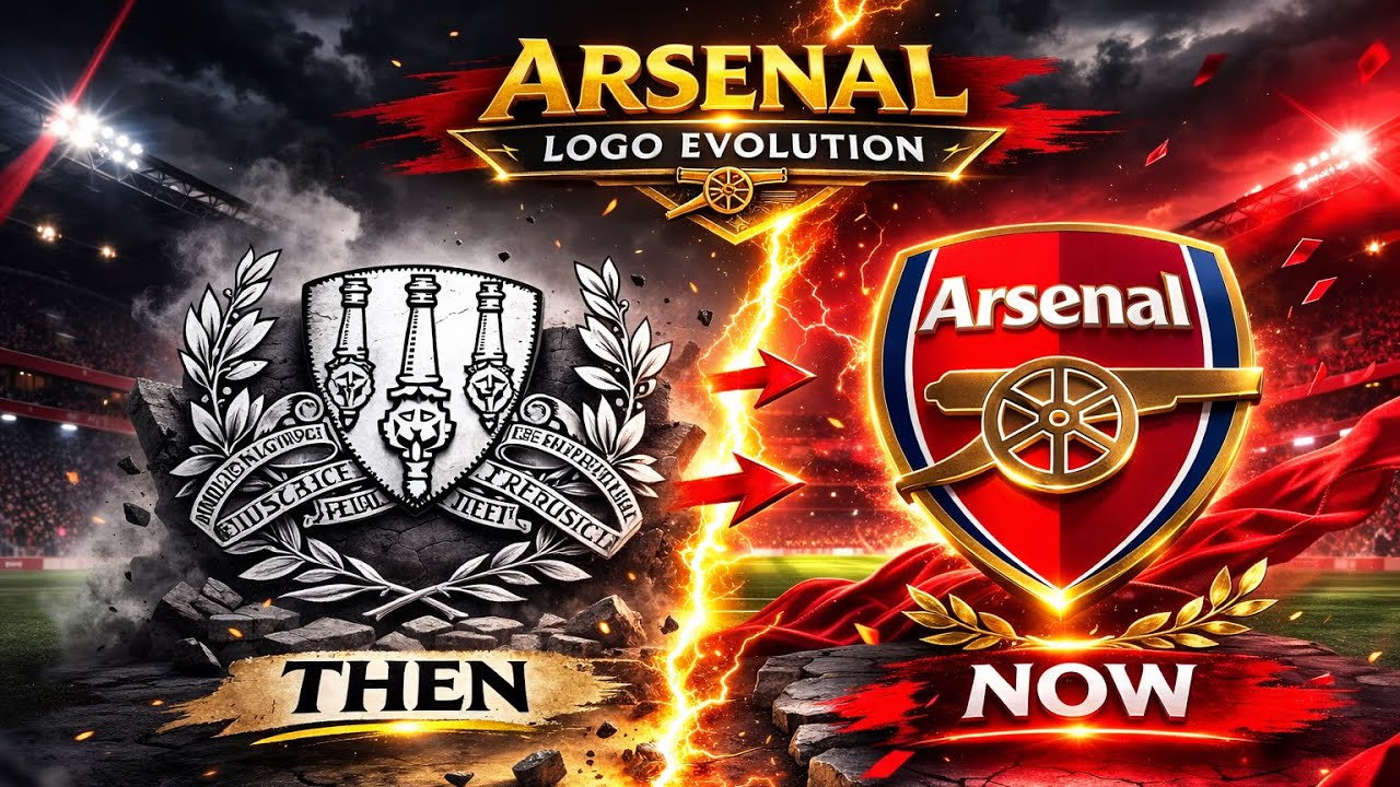 Arsenal logo evolution (Then & Now)