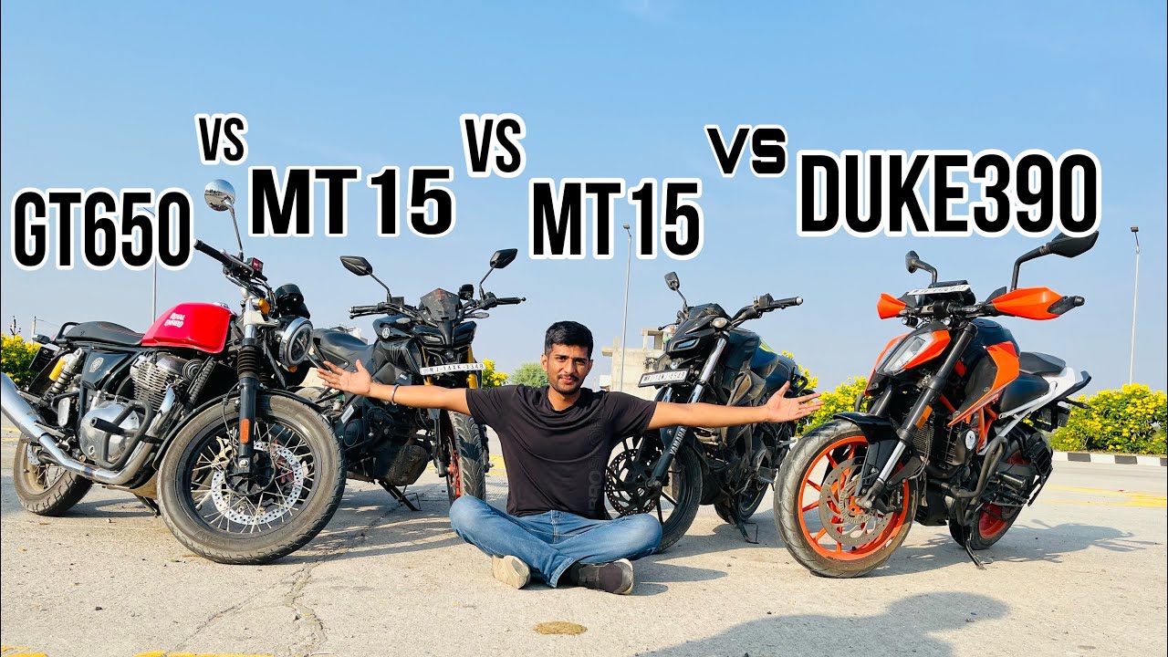 MT15 vs MT15 vs Duke390 vs GT650