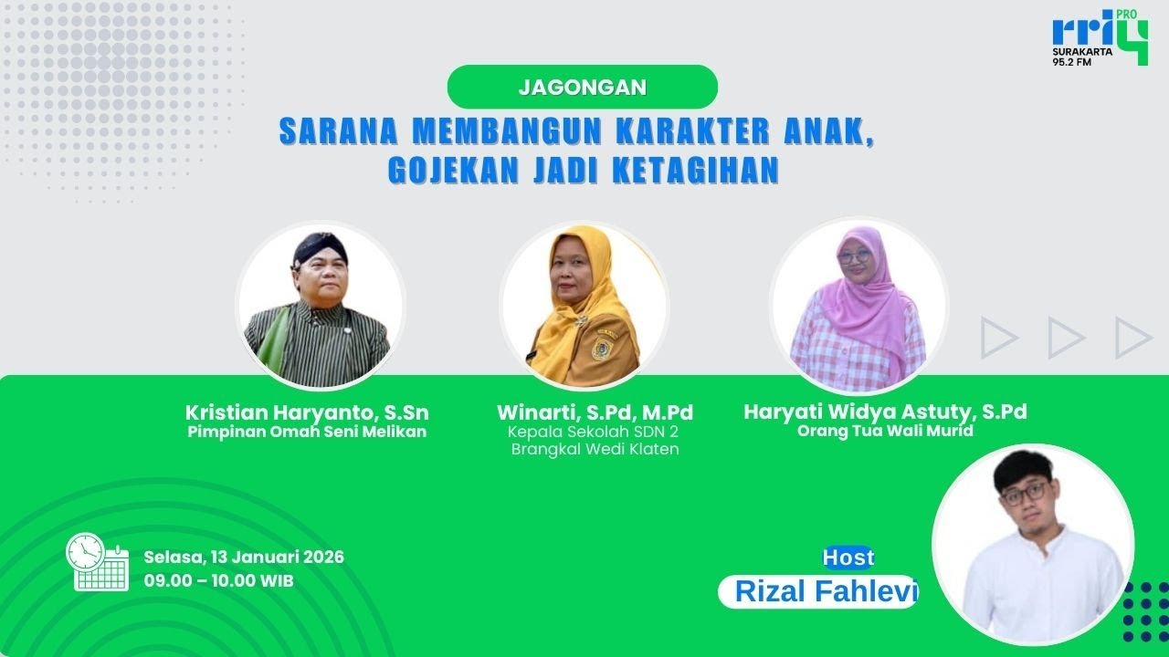 SARANA MEMBANGUN KARAKTER ANAK, GOJEKAN JADI KETAGIHAN  - JAGONGAN