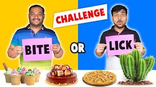 BITE OR LICK CHALLENGE | Food Bite Challenge | Food Lick Challenge | Viwa Food World