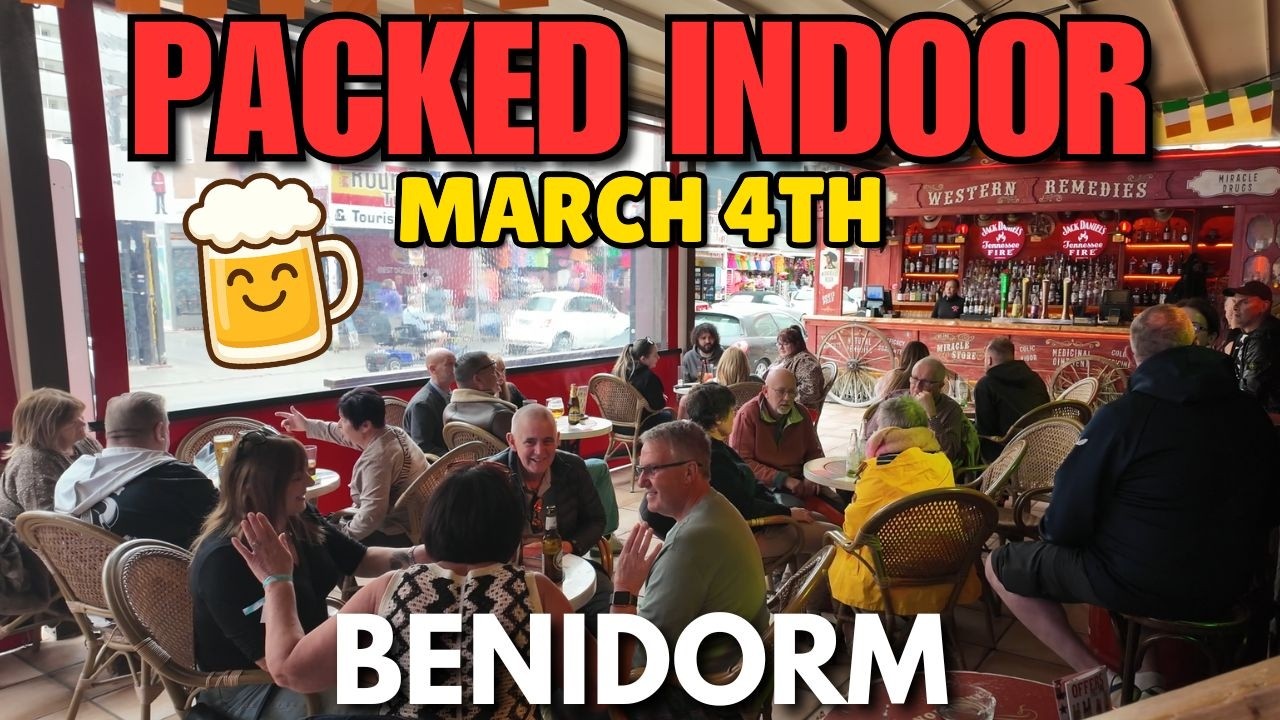 Benidorm - AWFUL Weather Outside, Indoor Bars PACKED Today! 😱🍻