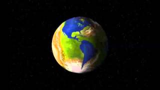Planet Earth with inverted water/land