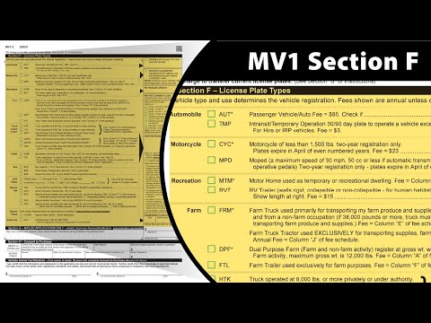 Video Filling out Section F of the MV1 WI Title & License... - youtube