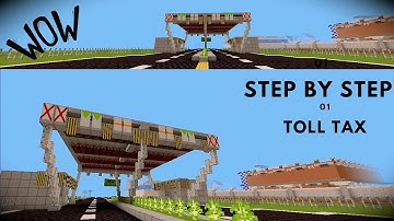 MINECRAFT - How to Build a Real Functional Tollgate/Toll Station - Step-by-step Tutorial