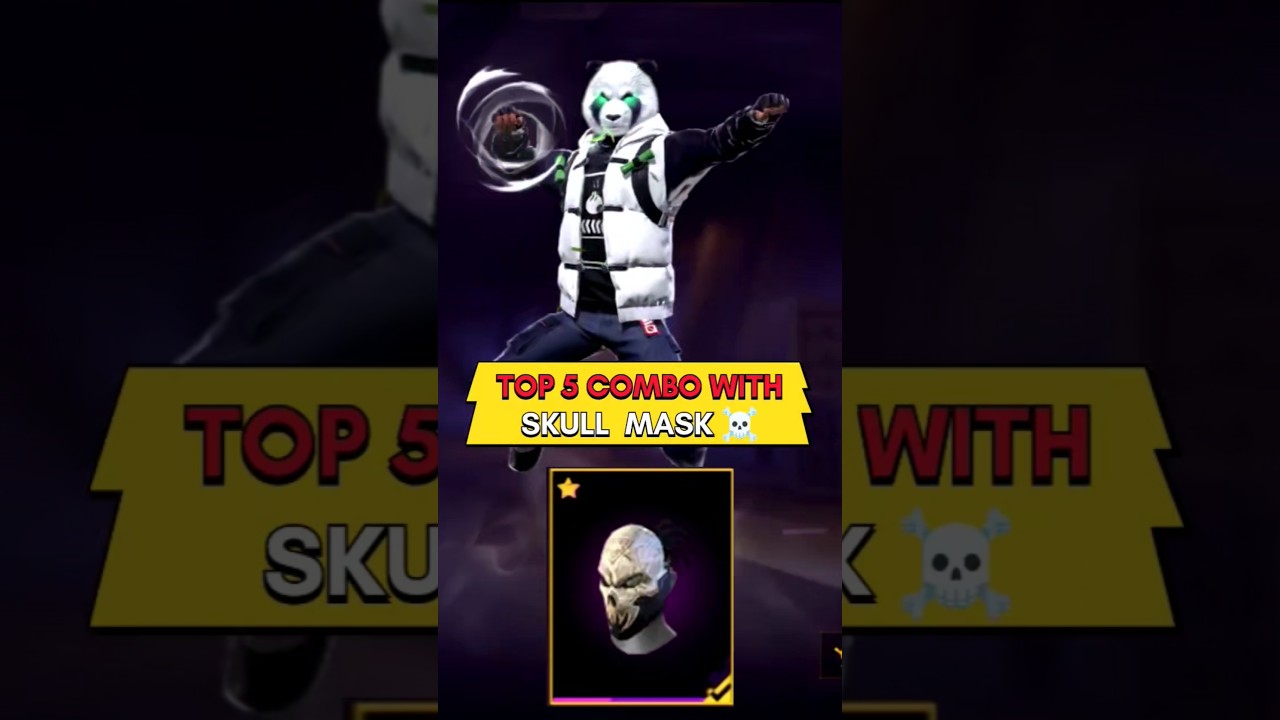 DRESS COMBINATION 👺 🇧🇷WITH SKULL MASK ☠️ FREE FIRE || 🔥