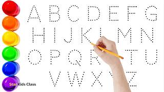 A for Apple Song 🍎 | A to Z kids learn, ABCD alphabet learning English rhymes with dotted lines