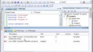 C++ 7   Defining Headers