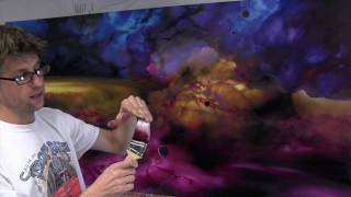 Painting An Outer Space Galaxy Scene - PART 5 - Stars