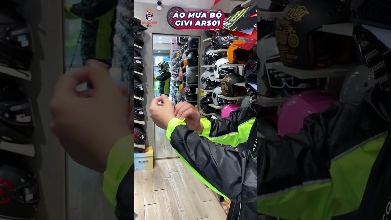 Review nhanh áo mưa bộ GIVI ARS01 cho anh em  