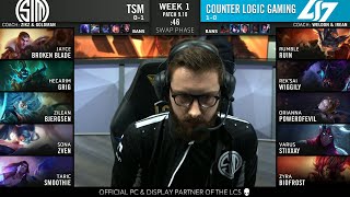 TSM vs CLG - 2019 LCS Summer Week 1 - Team SoloMid vs Counter Logic Gaming