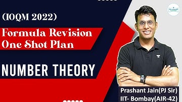Number Theory Formula and Problems | IOQM 2022 Crash Course | Prashant Jain #ioqm2022
