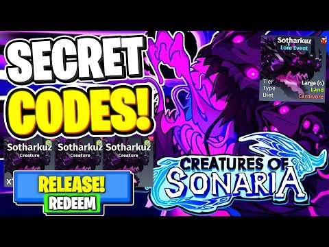 ALL CODES IN Creatures of Sonaria Roblox Creatures of Sonaria Update 🔥 📜LORE EVENT🧬