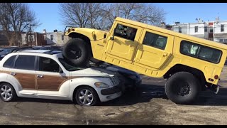 I Crushed A Chrysler Pt Cruiser With A Hummer