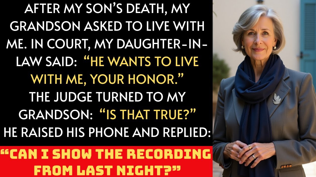After My Son’s Death, My Grandson Chose Me. In Court, My Daughter-In-Law Told The Judge It Was A Lie