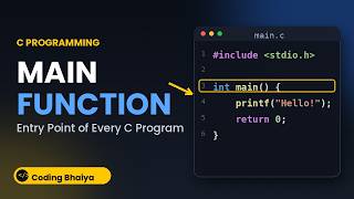 MAIN FUNCTION I C PROGRAMMING|CODING BHAIYA