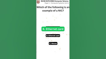 iGCSE Computer Science 0478 0984 Paper 1 Unit 3 q088 v1