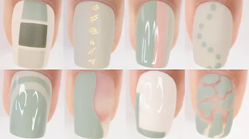 11 EASY nail ideas | easy nail art designs compilation -  green nails