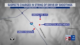 Suspects charged in string of Murfreesboro drive-by shootings