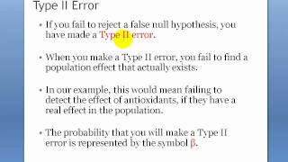 EDPS859 STATISTICAL METHOD - Types of Errors