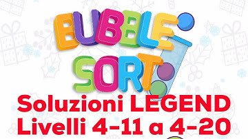 Bubble Sort - Soluzioni Livelli 4-11 a 4-20 - LEGEND - Walkthrough - iOS/Android