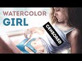 A watercolor portrait of a beautiful girl (4k time-lapse)