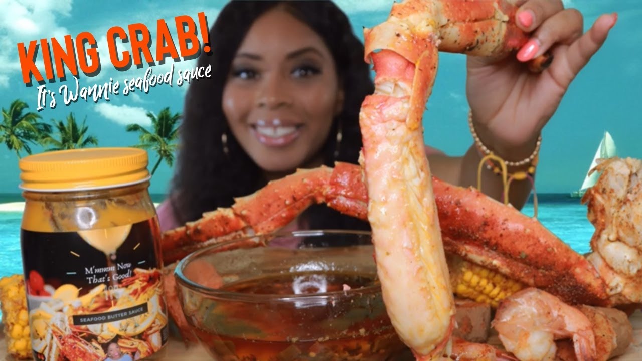 GIANT KING CRAB LEGS SEAFOOD BOIL WITH ITSWANNIE MMM NOW THAT'S GOOD
