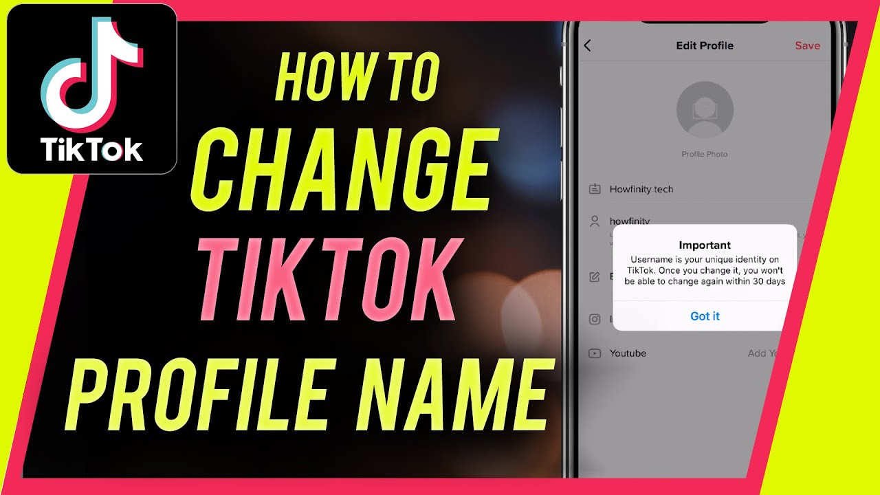 How To Change Profile Name In Tiktok Youtube
