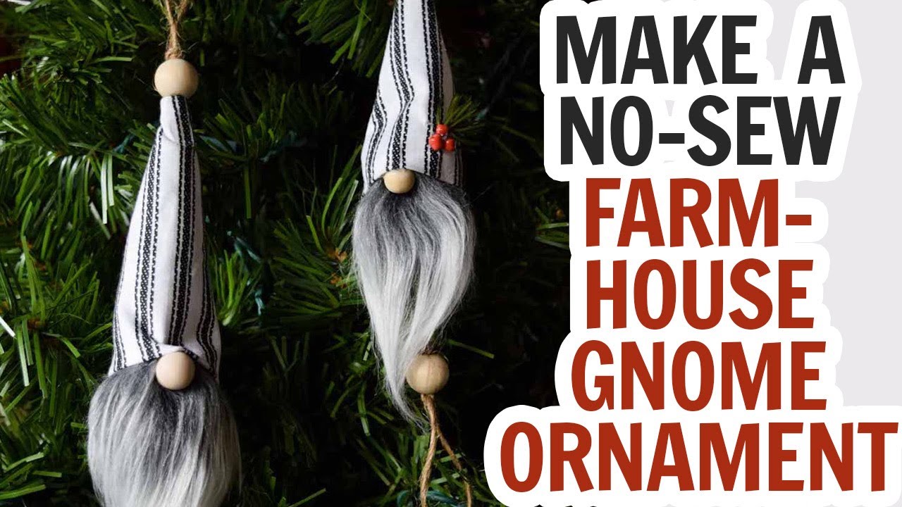 DIY Farmhouse Wood Bead Gnome Ornaments (10 Minutes)