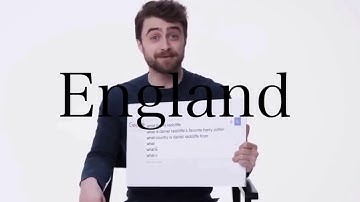 Daniel Radcliffe answering questions but edited