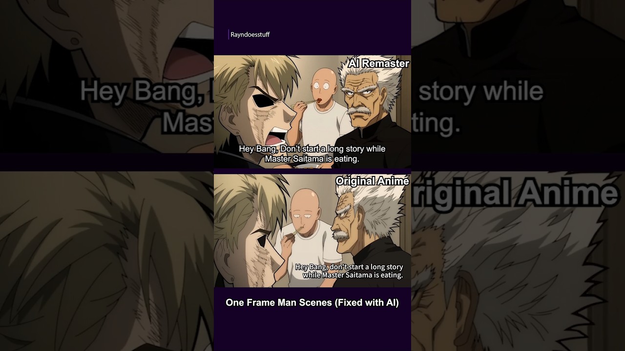 One Frame Man (Fixed with AI) | One Punch Man Season 2 #onepunchman #oneframeman