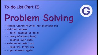To-do List #13 Problem Solving - Learning debugging with DevTool and console.log