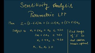 Parametric LPP |  Sensitivity Analysis |  C parameter |  Part 2/2