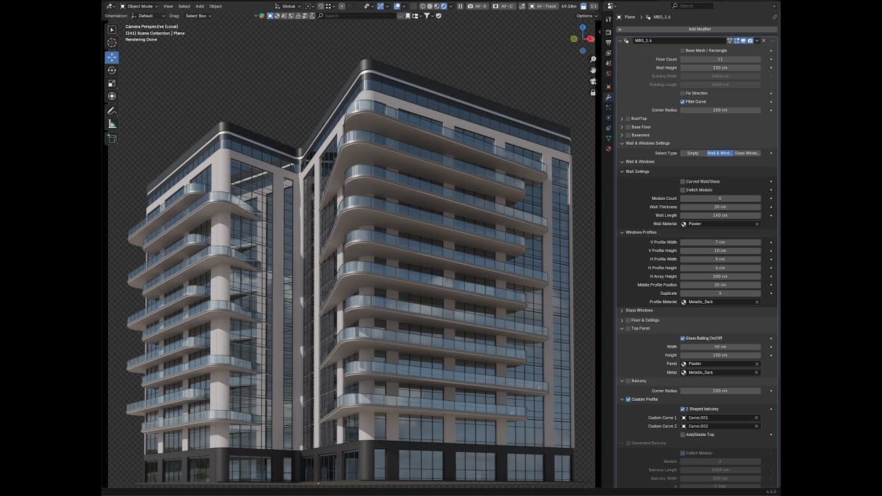 MBG - Building Generator Geometry Nodes Demo 02 | Blender Procedural ...