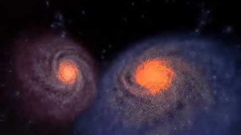 Galaxy collision simulation