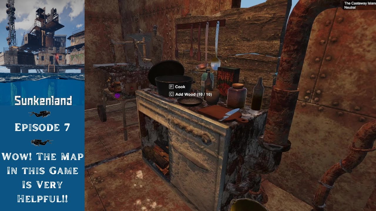 Wow! The Map In This Game Is Very Helpful!! Sunkenland Let's Play Episode 7