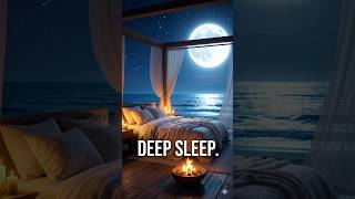 Calming Ocean Waves for Deep Sleep 🌙 Cozy Night Fire & Beach Ambience #sleephappy