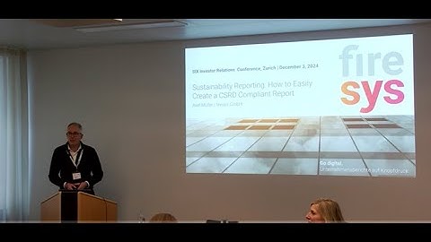 Video Recording IR Conference 2024: Break-Out Session 2: Sustainability Reporting