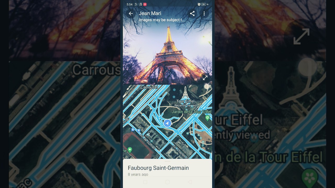 i see Eiffel Tower on Google map. 