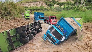 Truk Rc Muatan Pasir Terbalik, Material Pembangunan MBG Gagal Di Antar