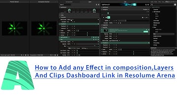 How to add any effects in Composition,Layers and Clips Dashboard Links in Resolume Arena.