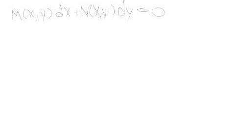 Exact differential equation intro