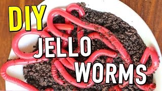 DIY: JELLO WORMS! Halloween Treats | Tyrone Williams