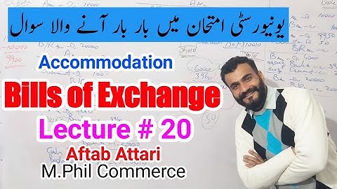 bills of exchange #20 | accommodation bill of exchange | Financial Acc | b.com bill of exchange
