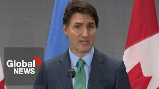 Trudeau doubles down on murder allegations after India halts visa services in Canada | FULL
