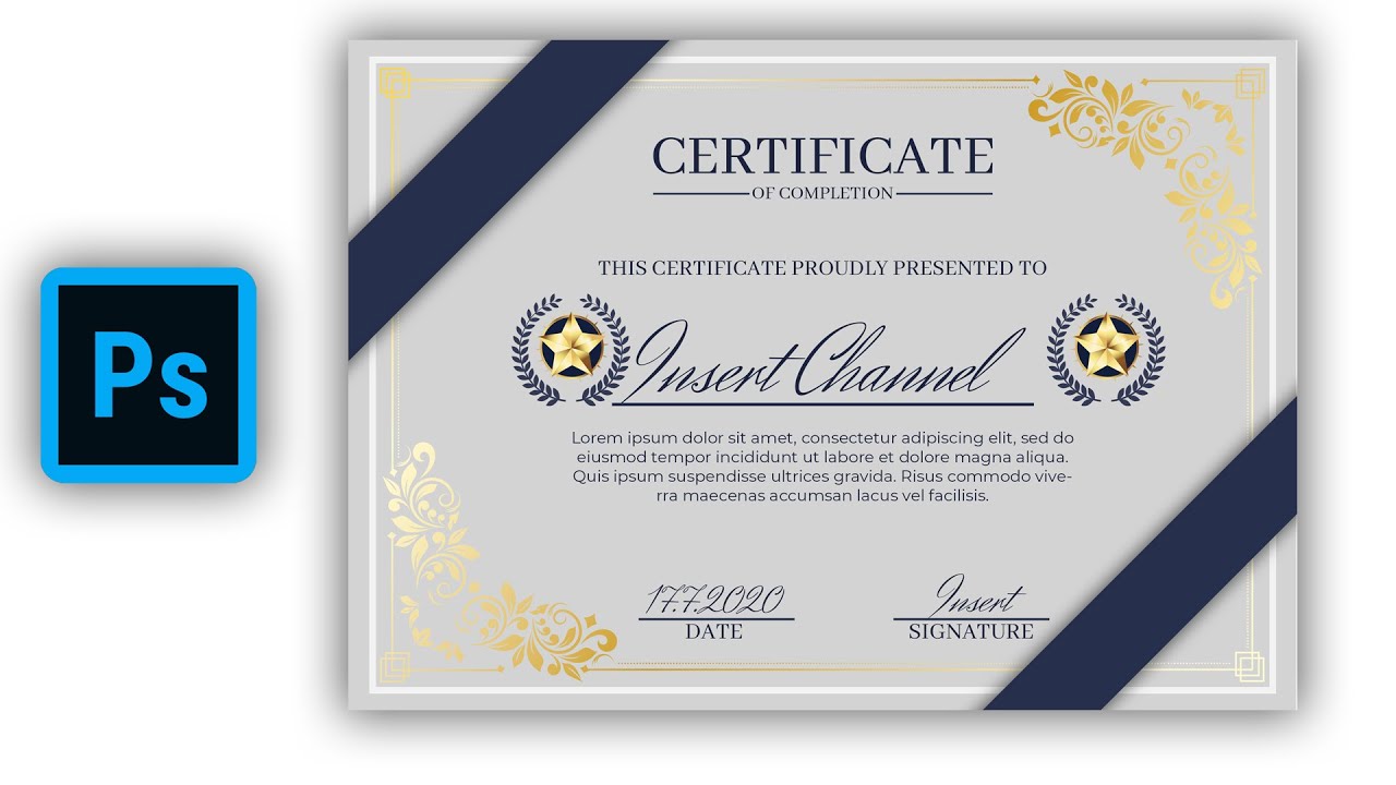 Made certificate. Шаблон сертификата для фотошопа.