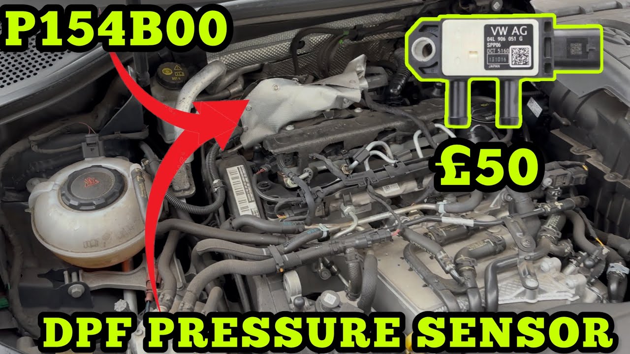 P154B00 Diesel Particulate Filter Pressure Sensor - DPF How To Fix - Location