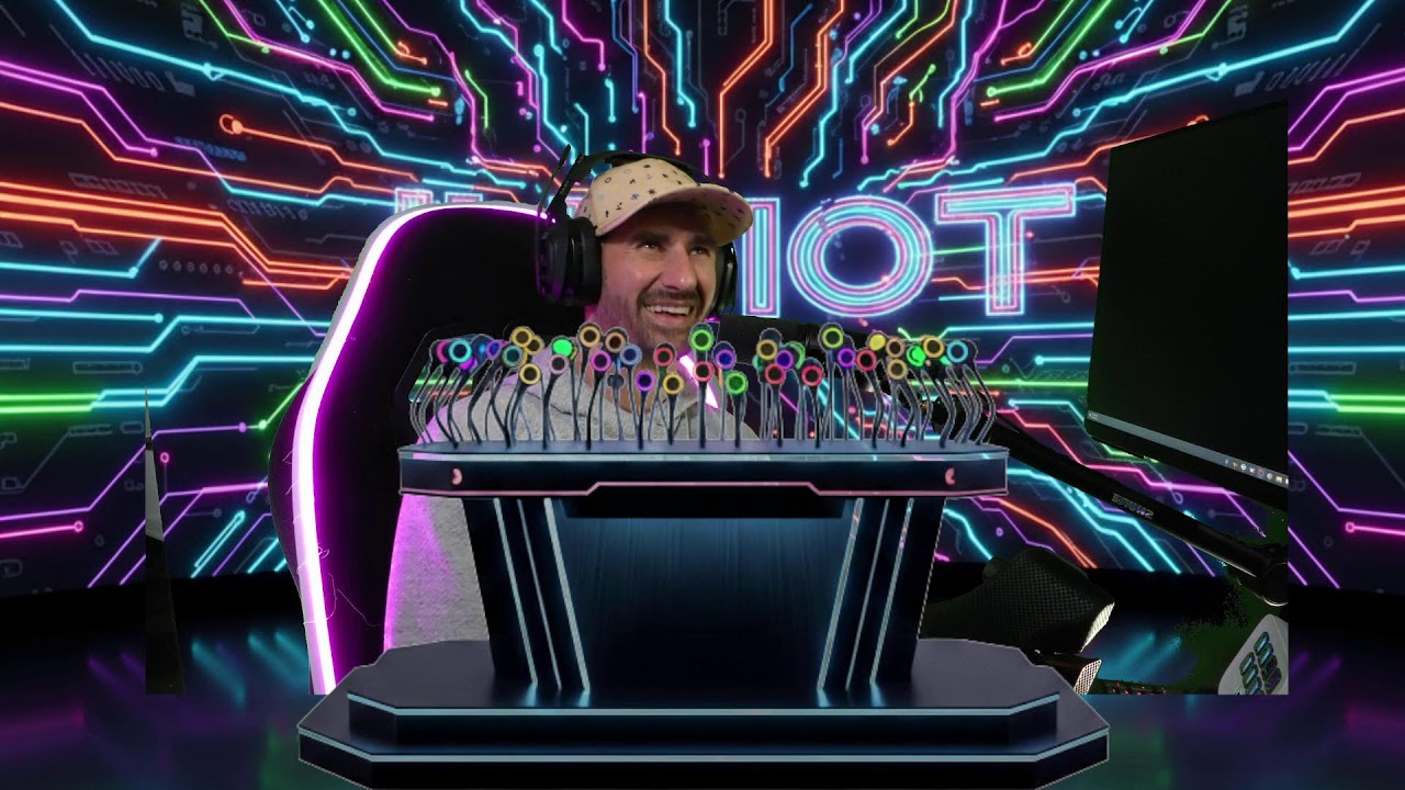 pretending to be a racer gamer